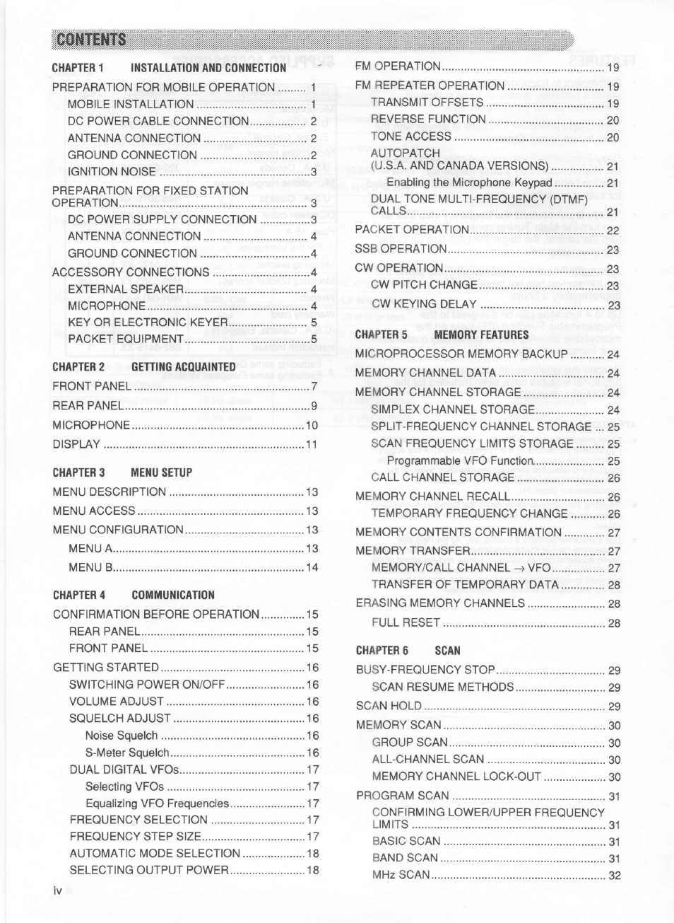 Mmmn | Kenwood TM-255E User Manual | Page 6 / 66