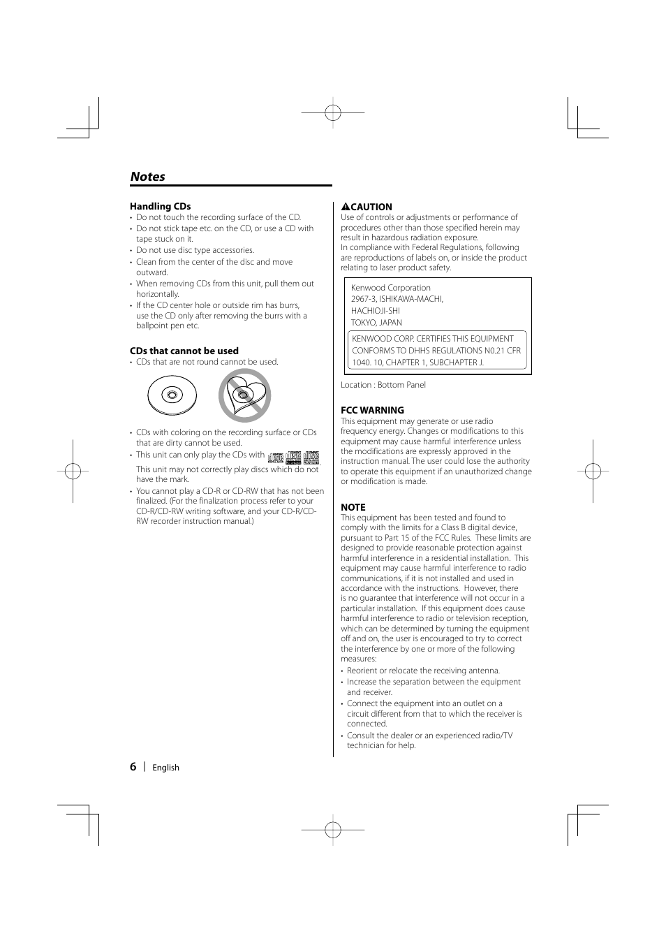 Kenwood KDC-MP635 User Manual | Page 6 / 52