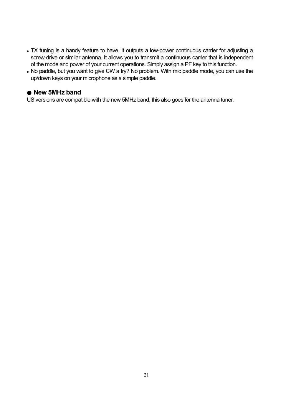 New 5mhz band | Kenwood TS-480 User Manual | Page 21 / 59