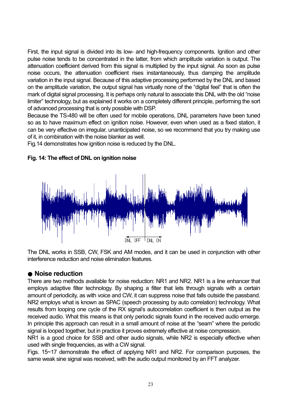 Noise reduction | Kenwood TS-480 User Manual | Page 23 / 59