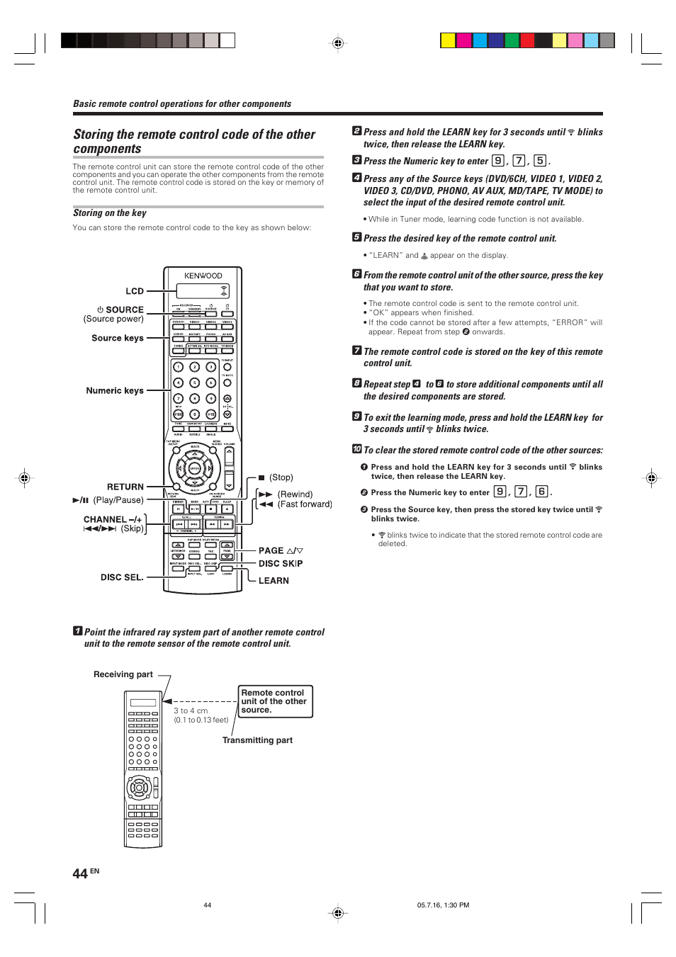 Kenwood VR-9080 User Manual | Page 44 / 56