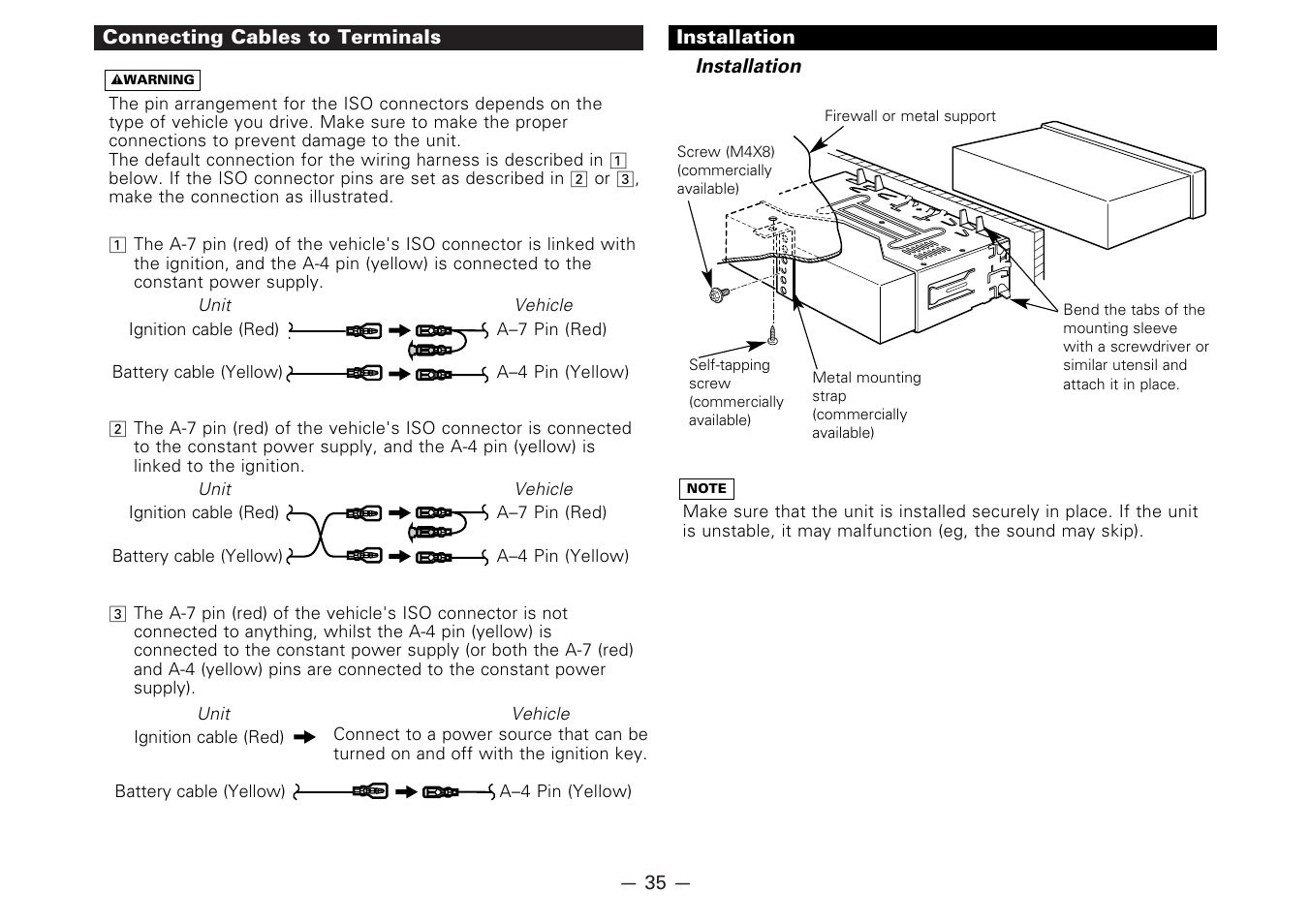 Installation | Kenwood B64-1627-00 User Manual | Page 35 / 42