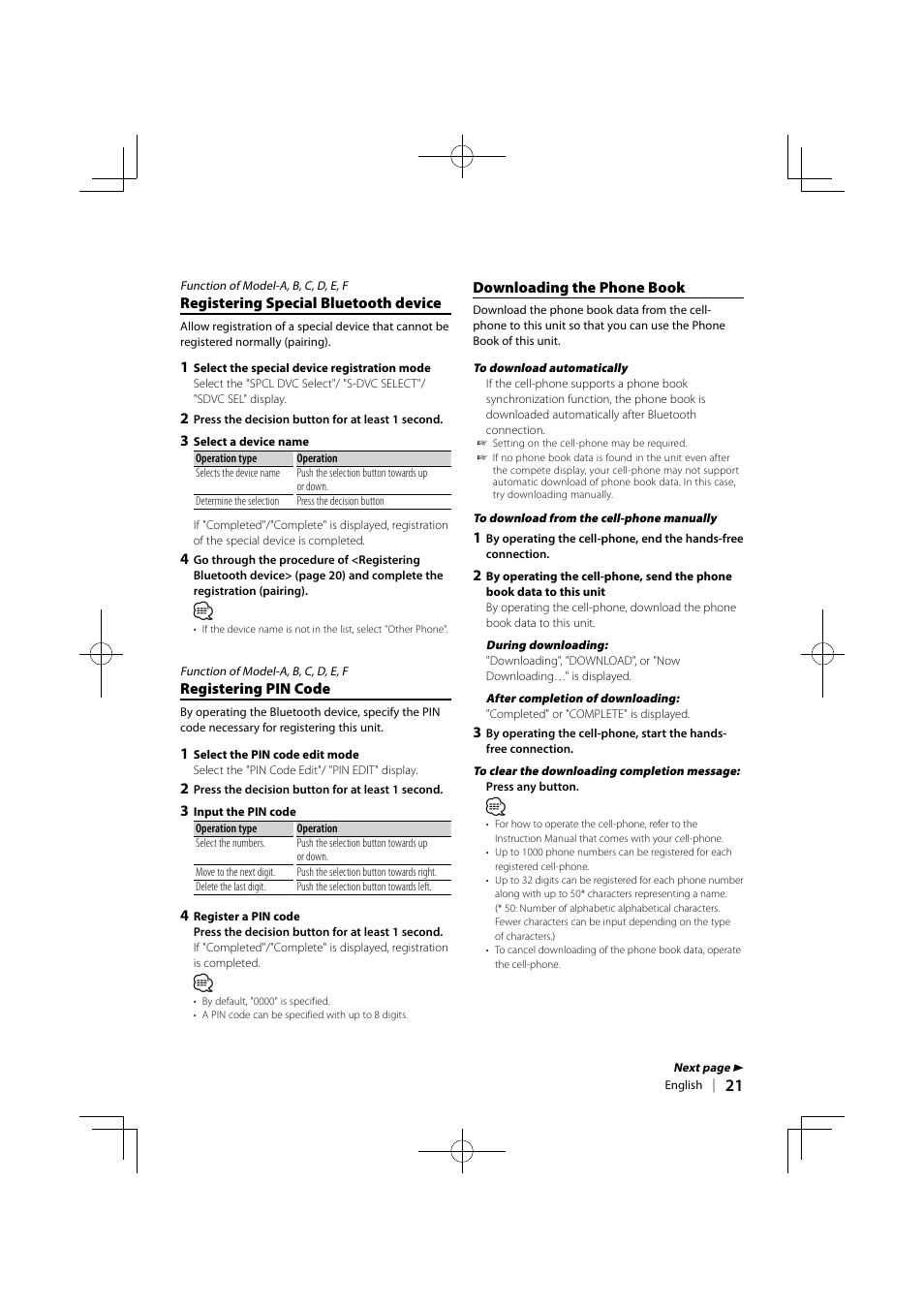 Kenwood KCA-BT300 User Manual | Page 21 / 104