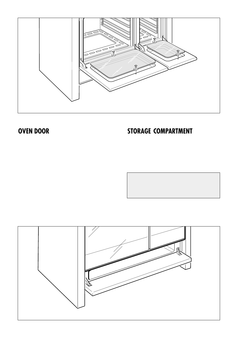 Oven door, Storage compartment | Kenwood CK 740 User Manual | Page 30 / 48