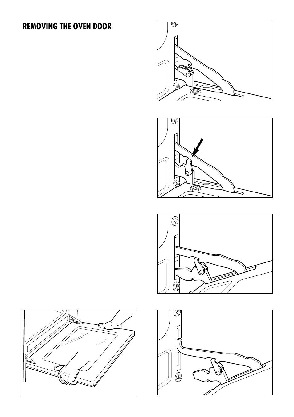 Removing the oven door | Kenwood CK 740 User Manual | Page 32 / 48