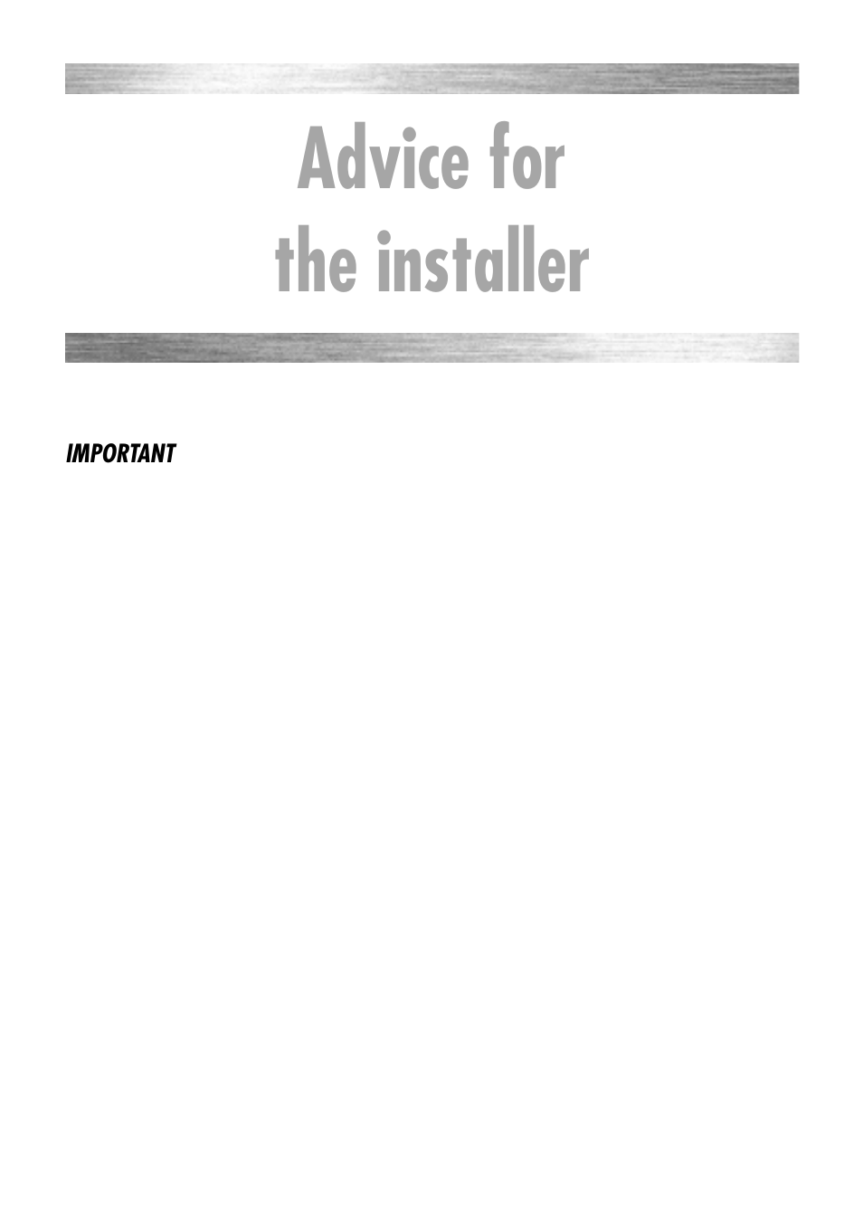 Advice for the installer | Kenwood CK 740 User Manual | Page 33 / 48