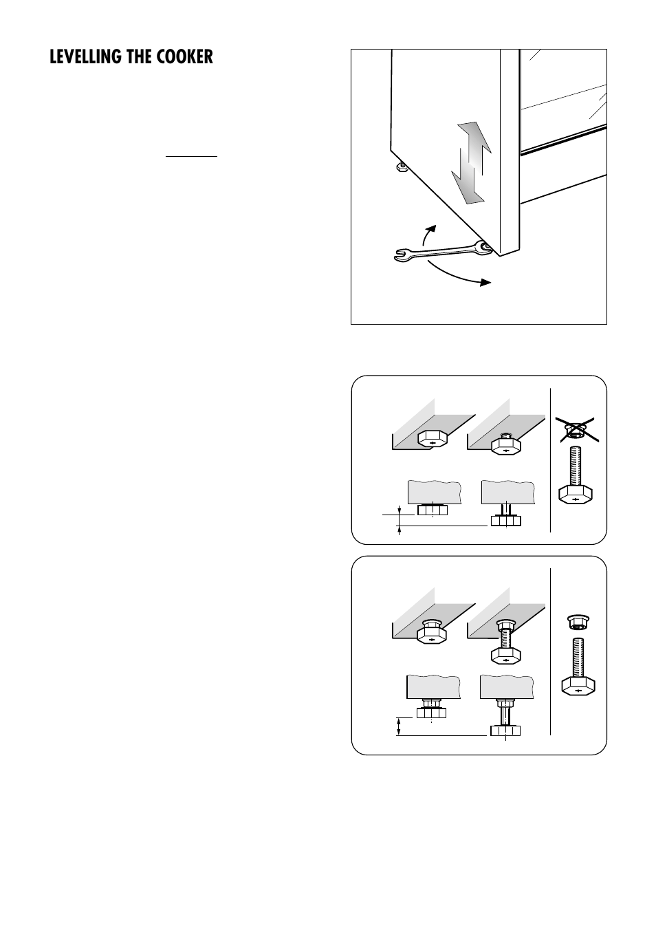 Levelling the cooker | Kenwood CK 740 User Manual | Page 35 / 48