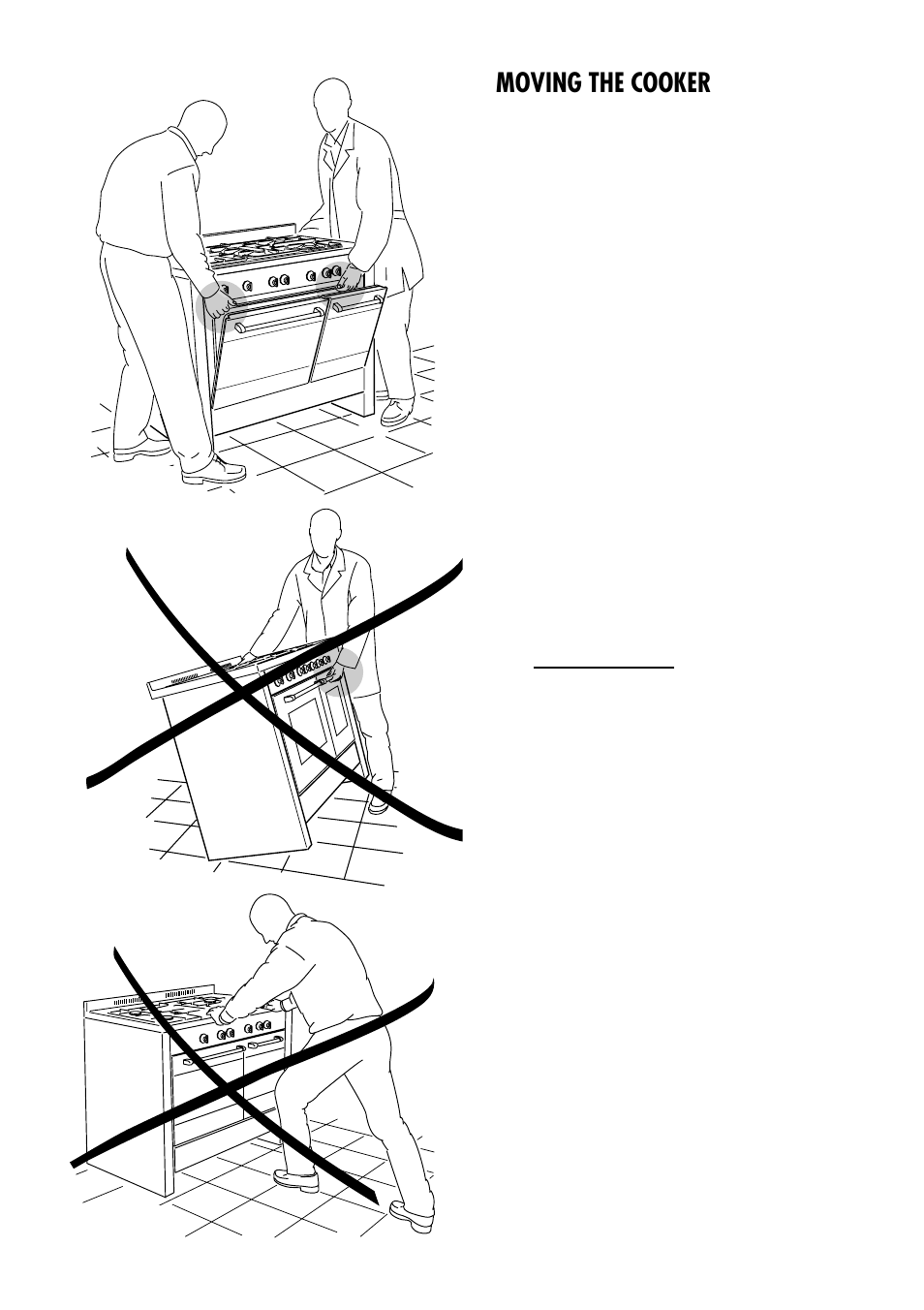 Moving the cooker | Kenwood CK 740 User Manual | Page 37 / 48