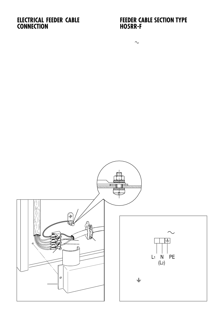 Electrical feeder cable connection | Kenwood CK 740 User Manual | Page 44 / 48