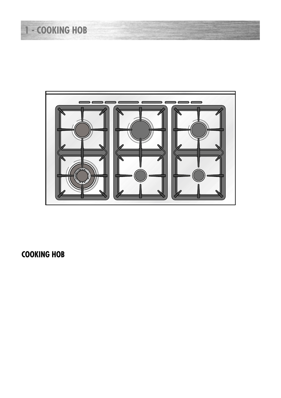 1 - cooking hob, Cooking hob | Kenwood CK 740 User Manual | Page 6 / 48