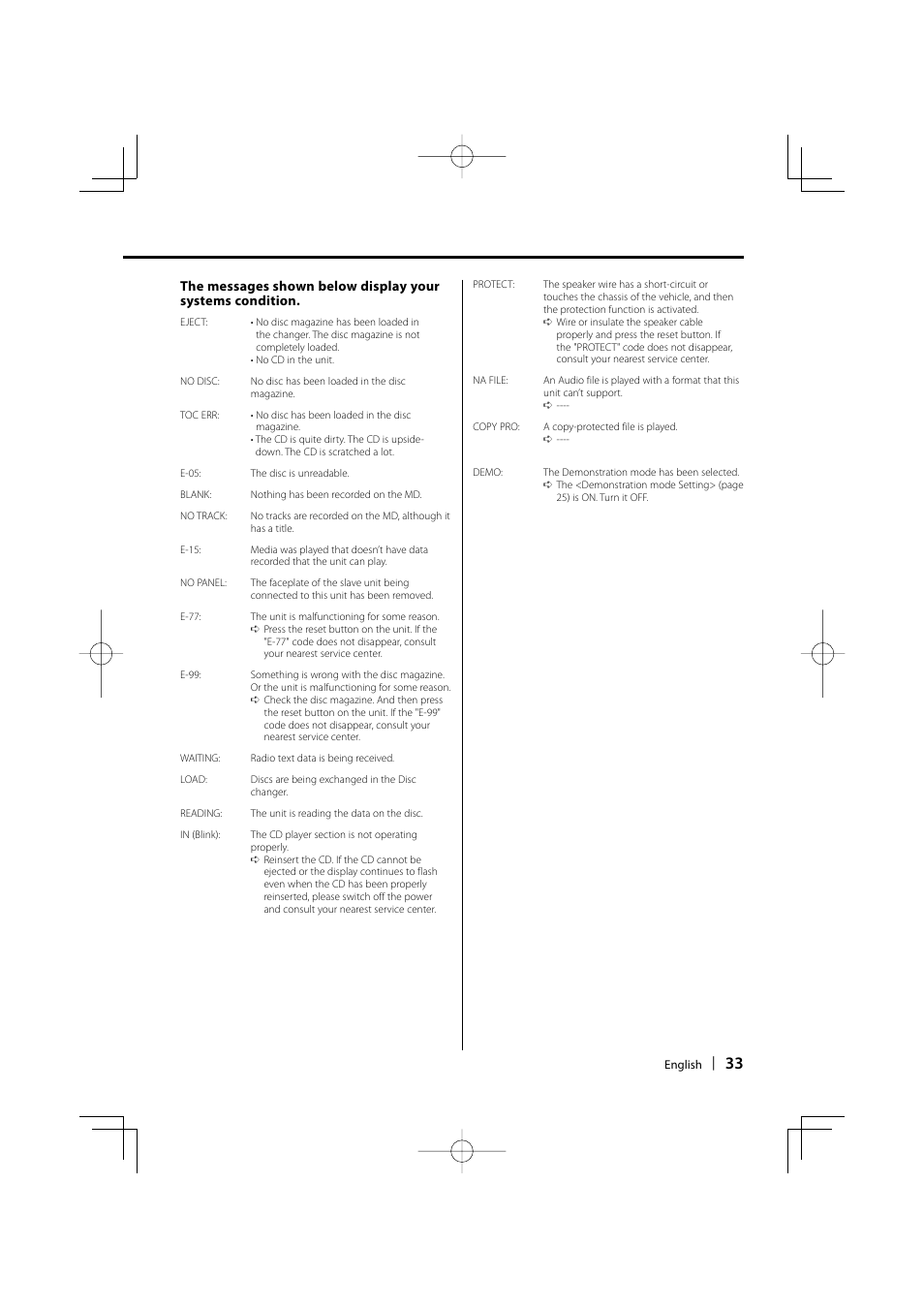 Kenwood KDC-W4037 User Manual | Page 33 / 36