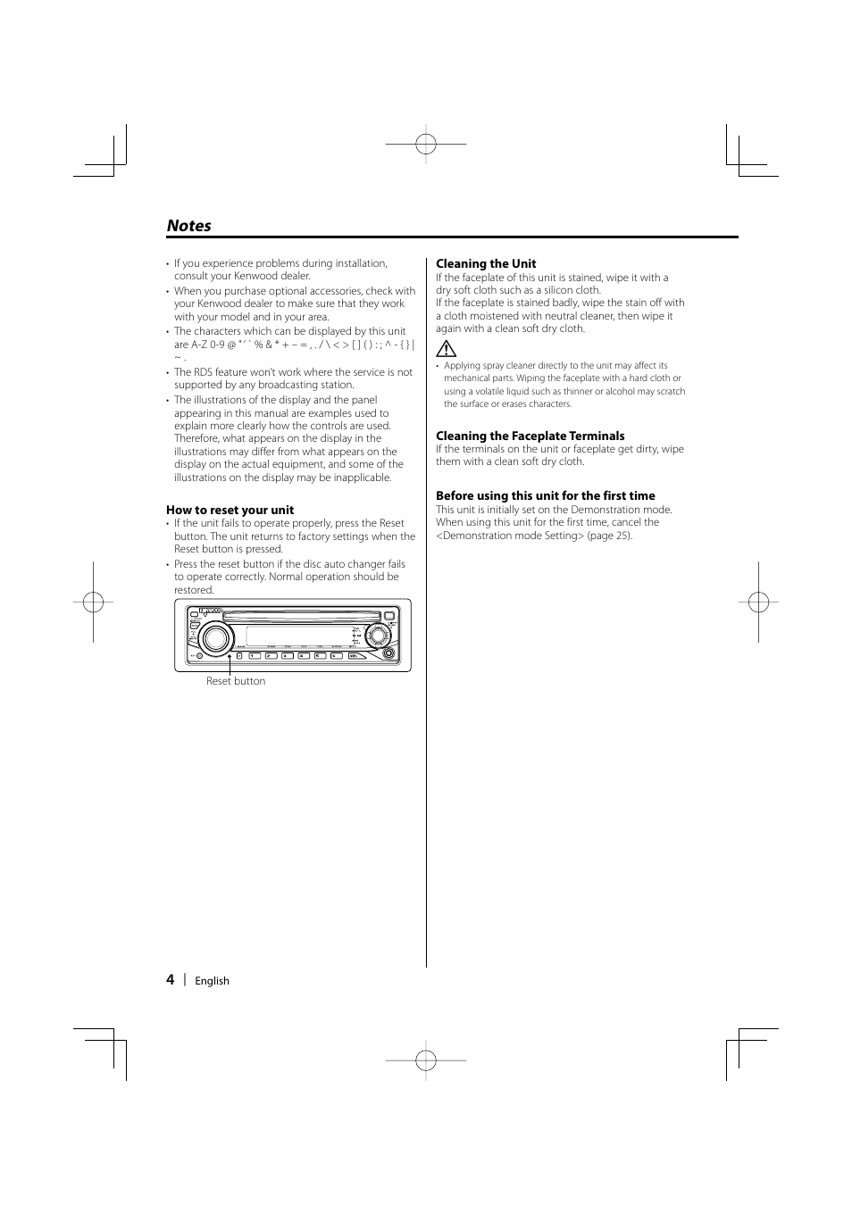 Kenwood KDC-W4037 User Manual | Page 4 / 36