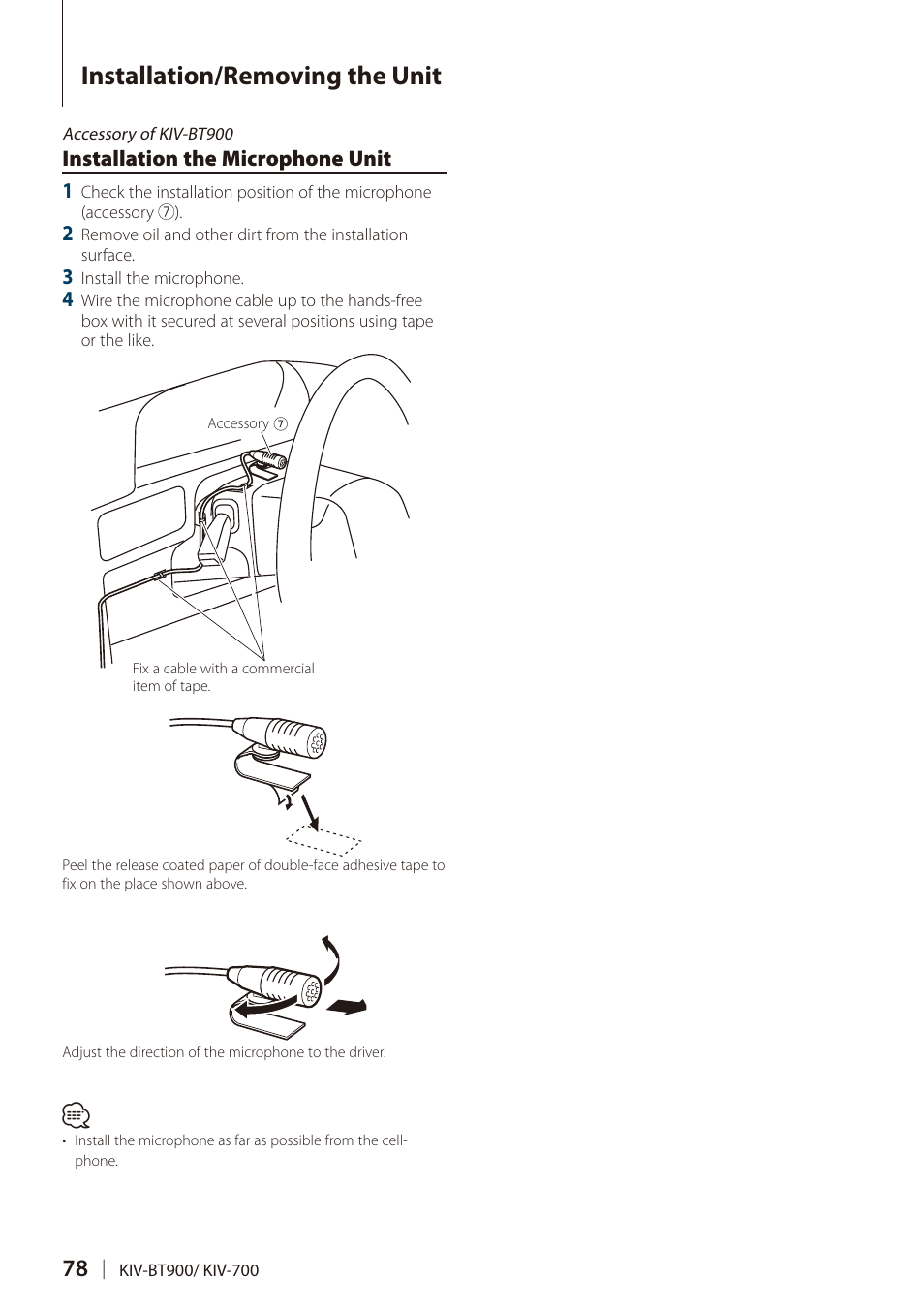 Installation/removing the unit | Kenwood DIGITAL MEDIA RECEIVER KIV-BT900 User Manual | Page 78 / 84