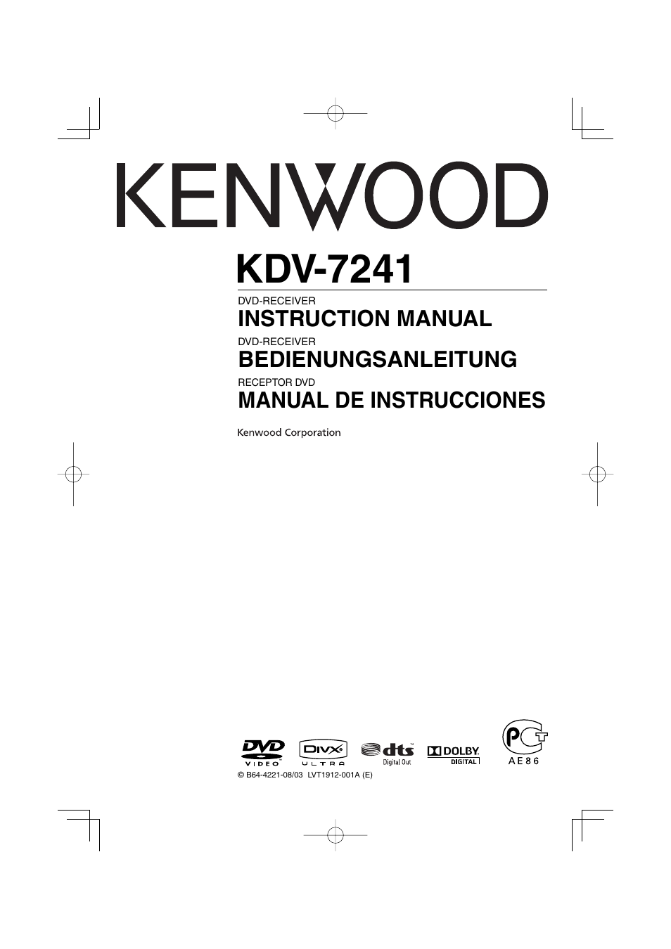 Kenwood KDV-7241 User Manual | 45 pages