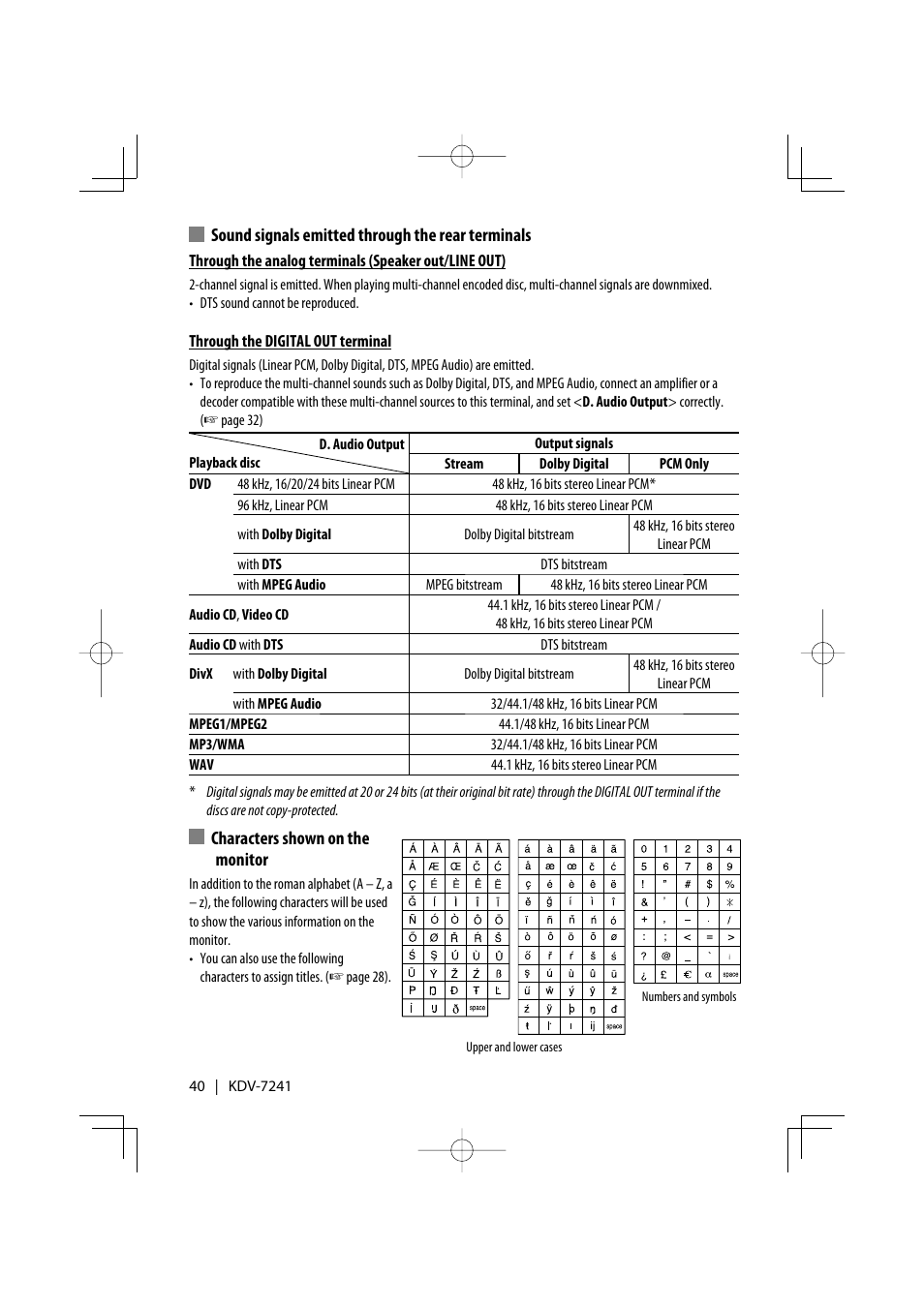 Kenwood KDV-7241 User Manual | Page 40 / 45