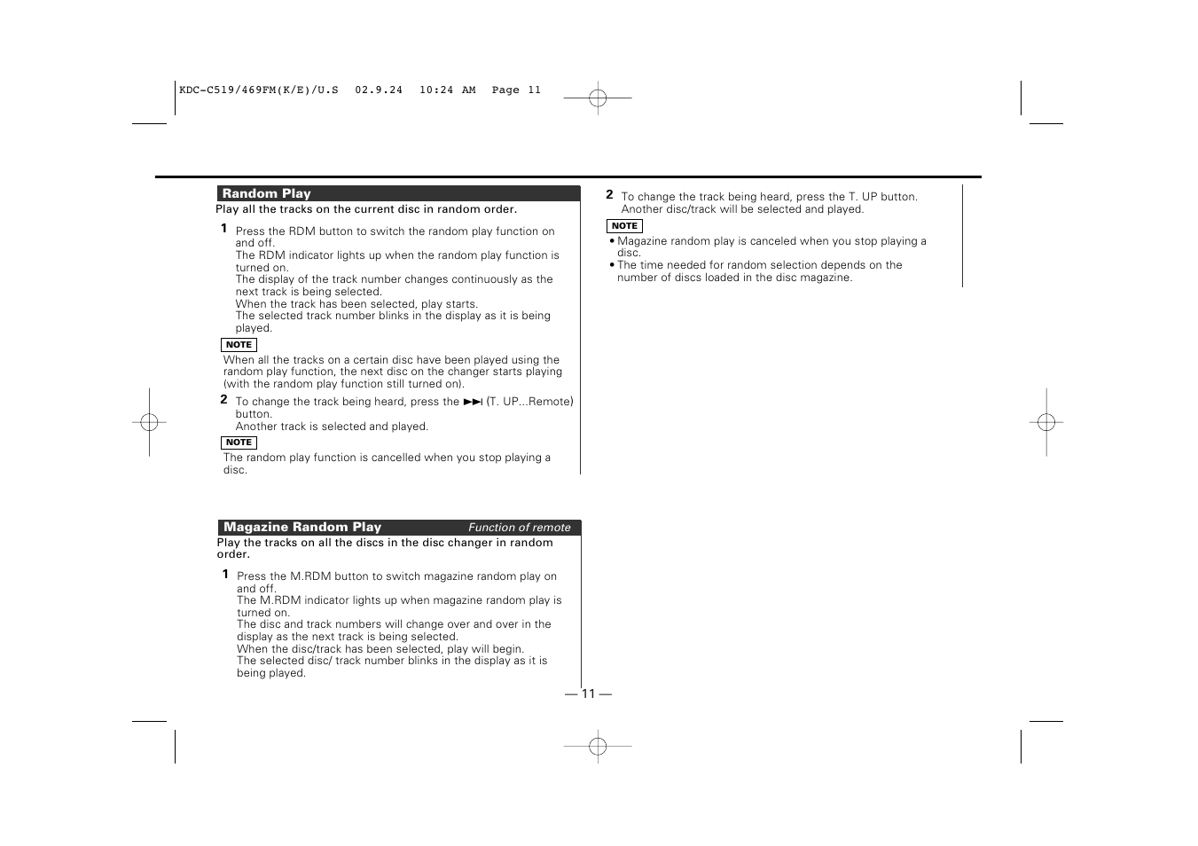 Kenwood KDC-C469FM User Manual | Page 11 / 80