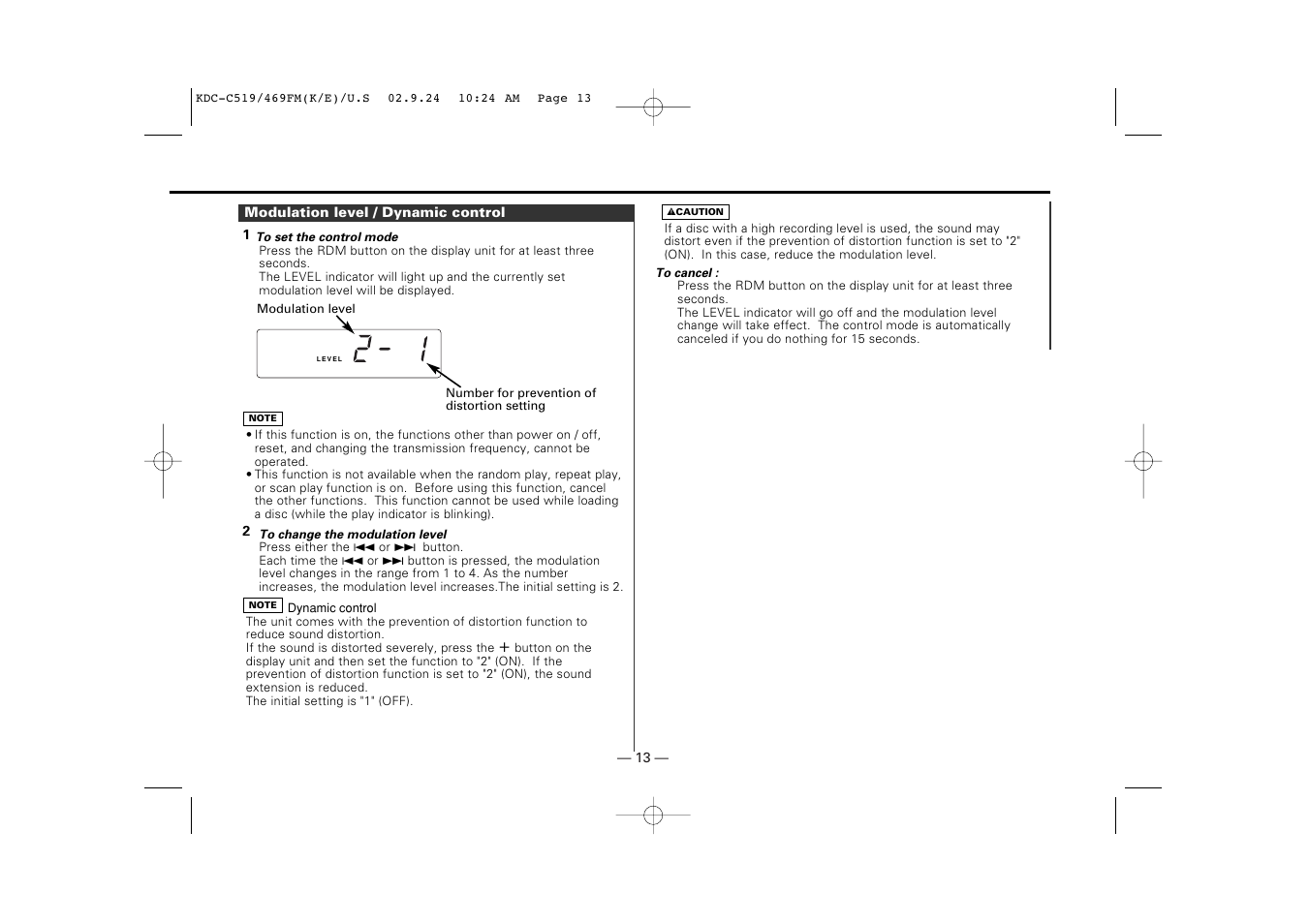 Kenwood KDC-C469FM User Manual | Page 13 / 80