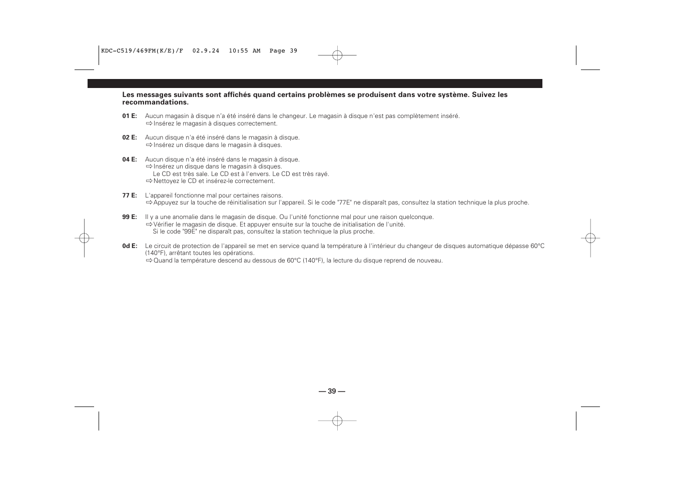 Kenwood KDC-C469FM User Manual | Page 39 / 80