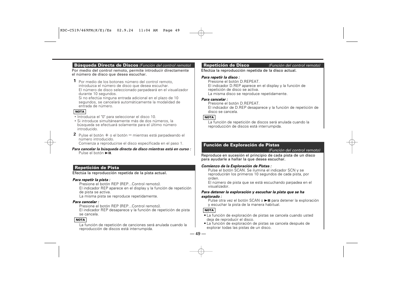 Kenwood KDC-C469FM User Manual | Page 49 / 80