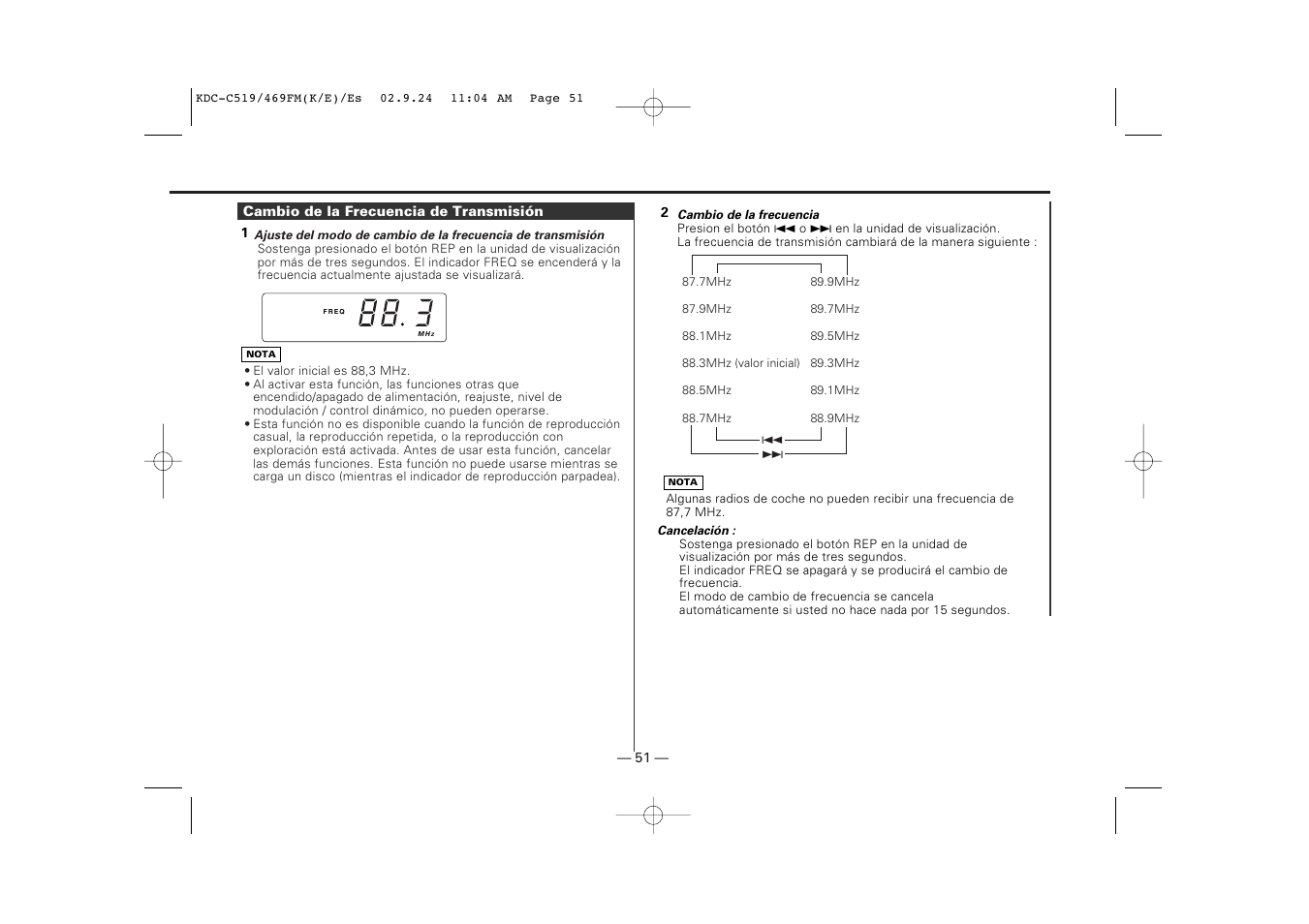 Kenwood KDC-C469FM User Manual | Page 51 / 80