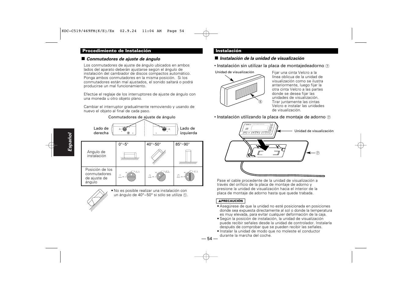 Disc | Kenwood KDC-C469FM User Manual | Page 54 / 80