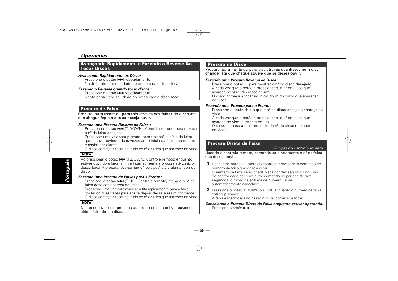 Kenwood KDC-C469FM User Manual | Page 68 / 80