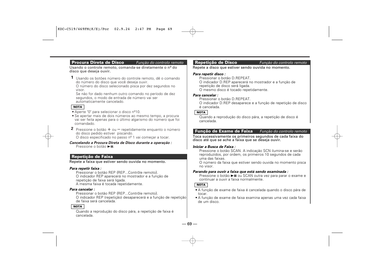 Kenwood KDC-C469FM User Manual | Page 69 / 80