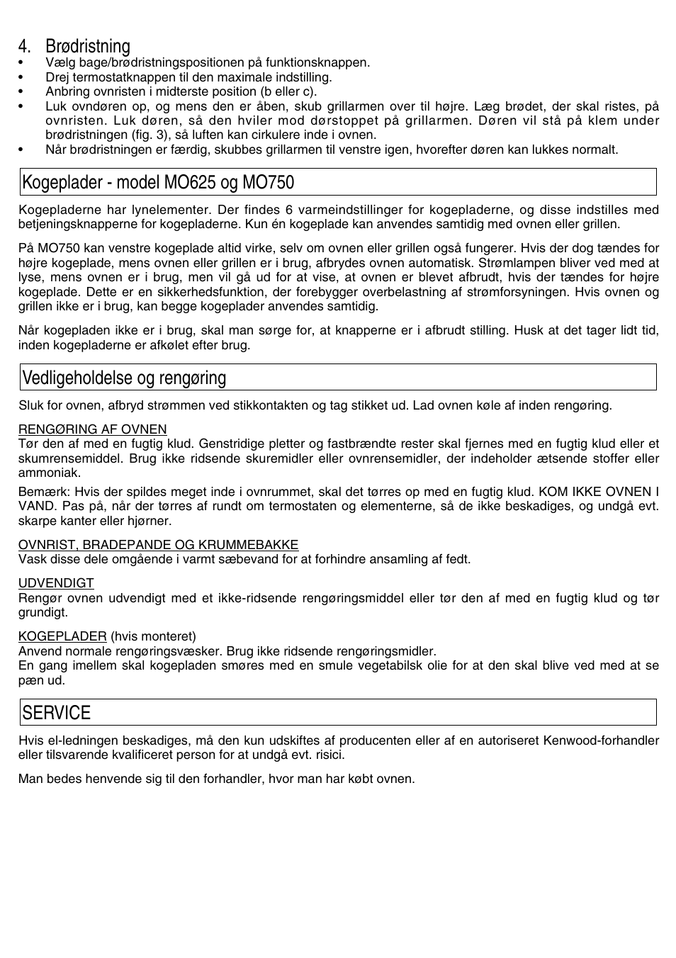 Brødristning | Kenwood Mini Oven User Manual | Page 14 / 57