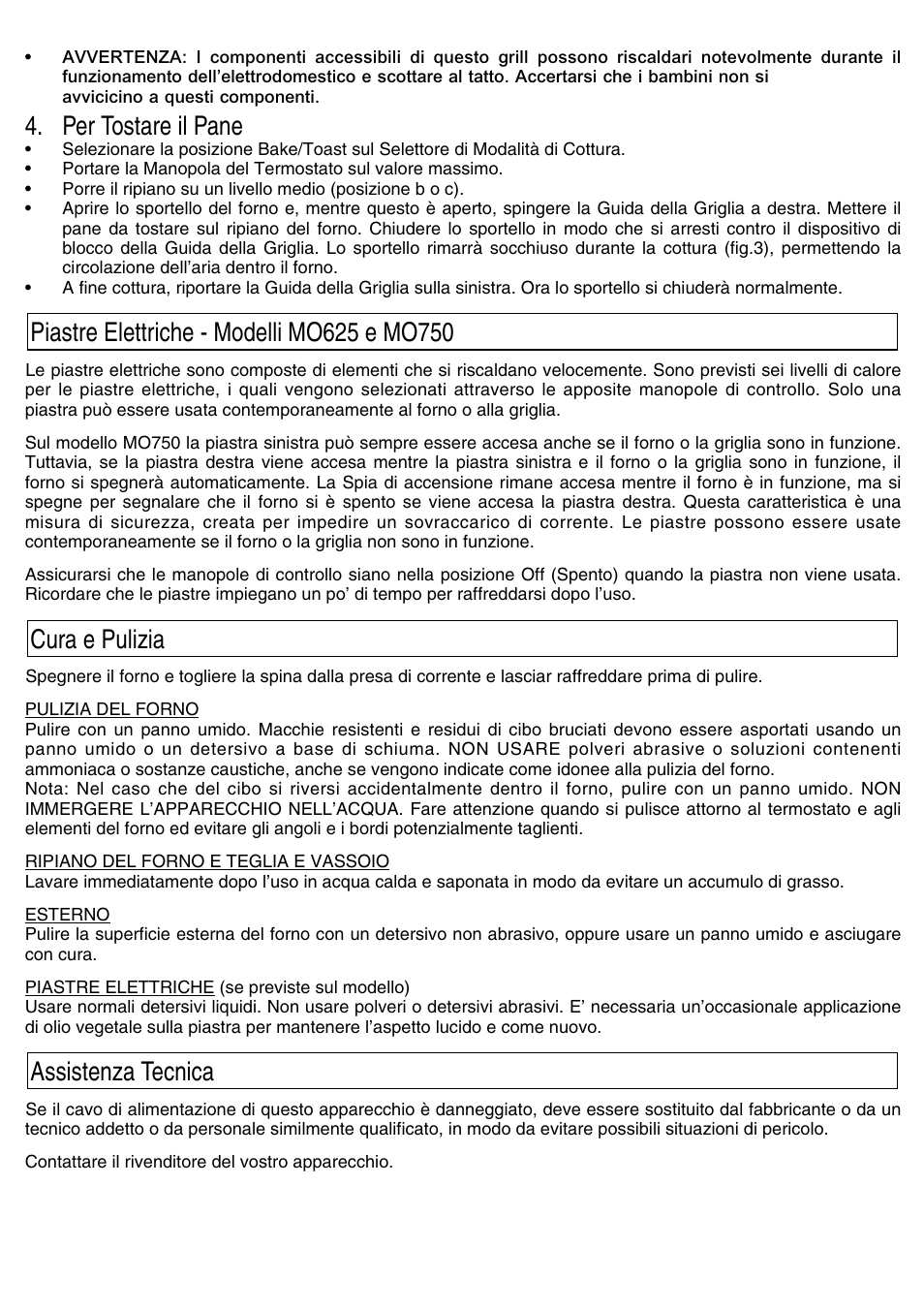 Per tostare il pane | Kenwood Mini Oven User Manual | Page 32 / 57