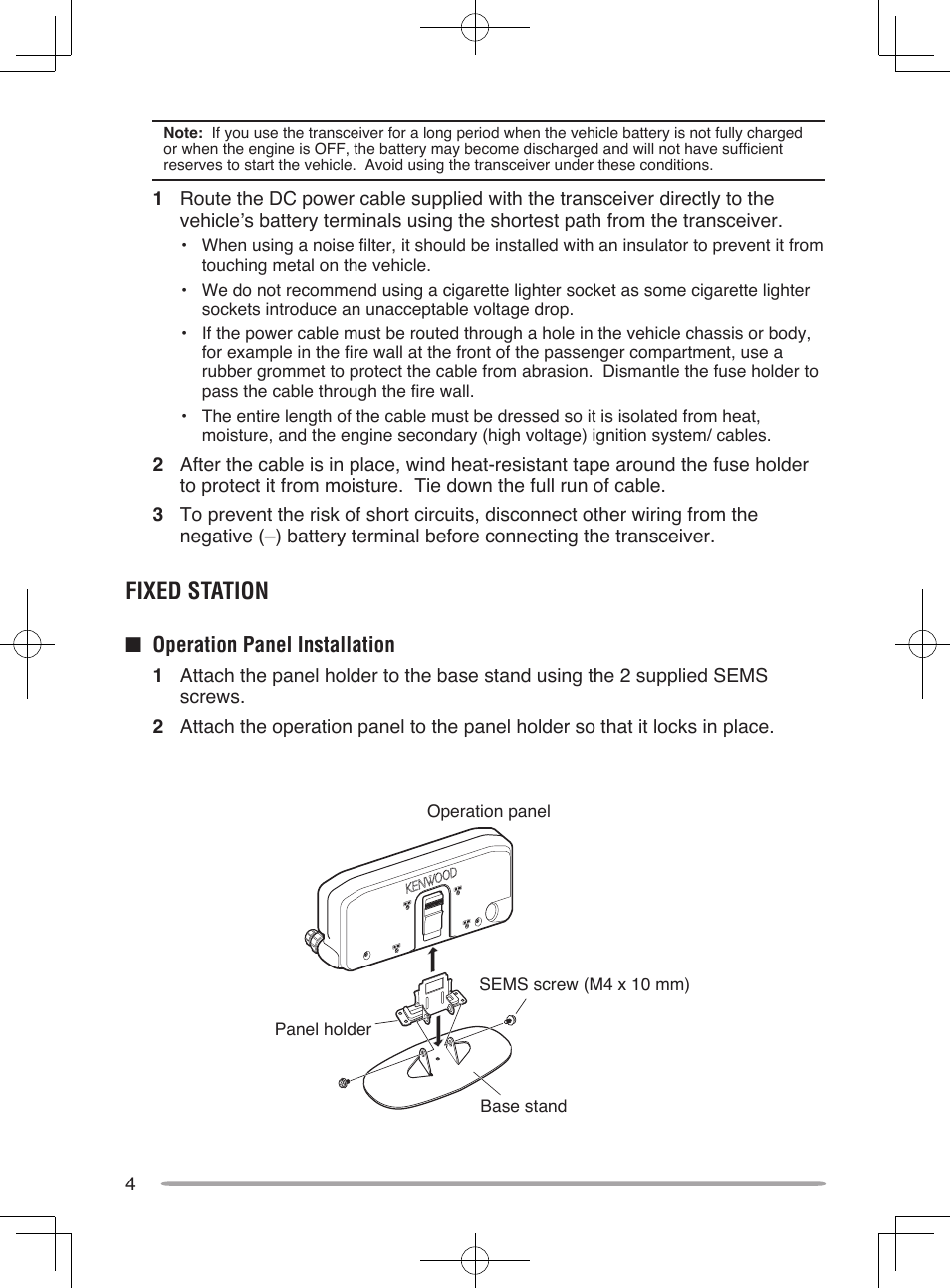 Fixed station | Kenwood TM-D710A User Manual | Page 10 / 51