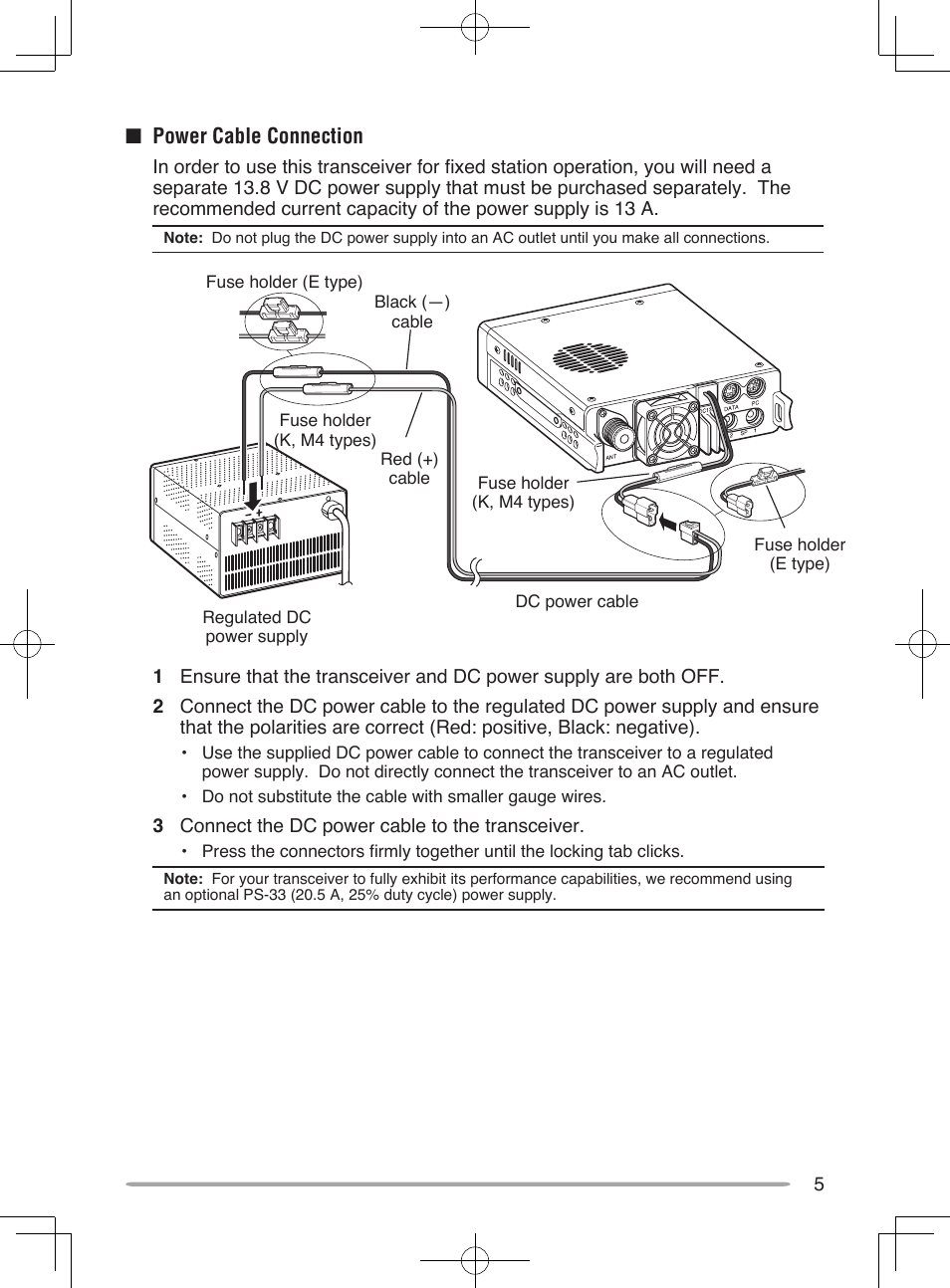 Npower cable connection | Kenwood TM-D710A User Manual | Page 11 / 51