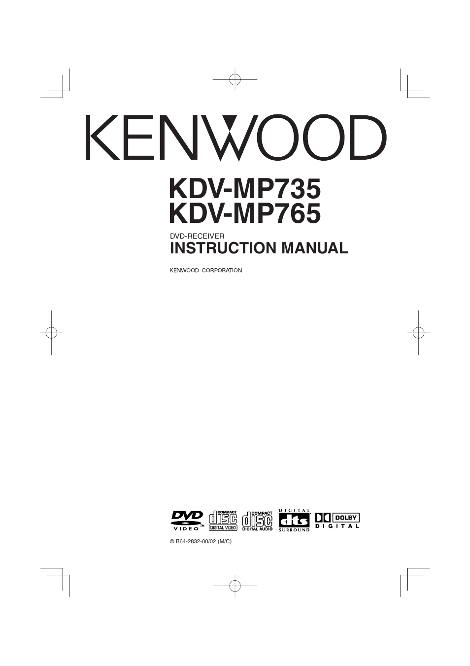 Kenwood KDV-MP765 User Manual | 42 pages