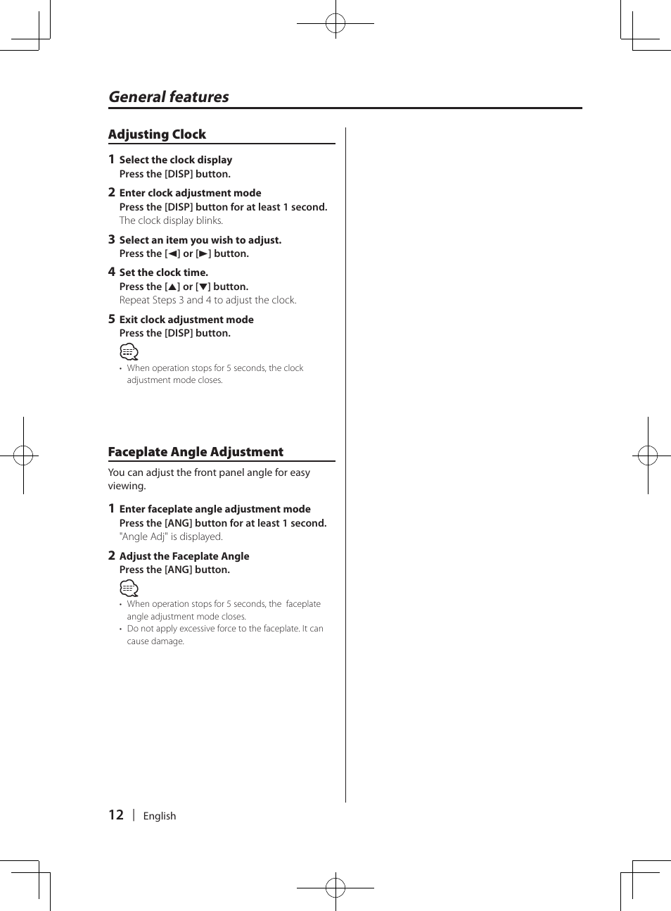 General features | Kenwood KDV-MP765 User Manual | Page 12 / 42