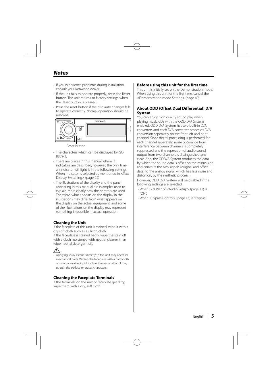 Kenwood KDC-PSW9531 User Manual | Page 5 / 64