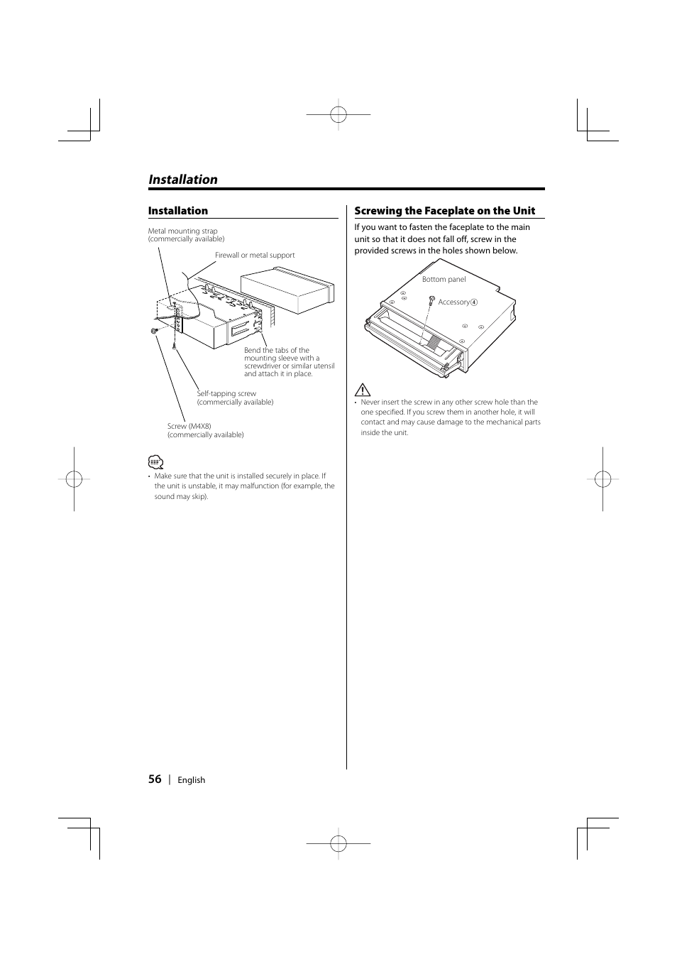 Installation | Kenwood KDC-PSW9531 User Manual | Page 56 / 64