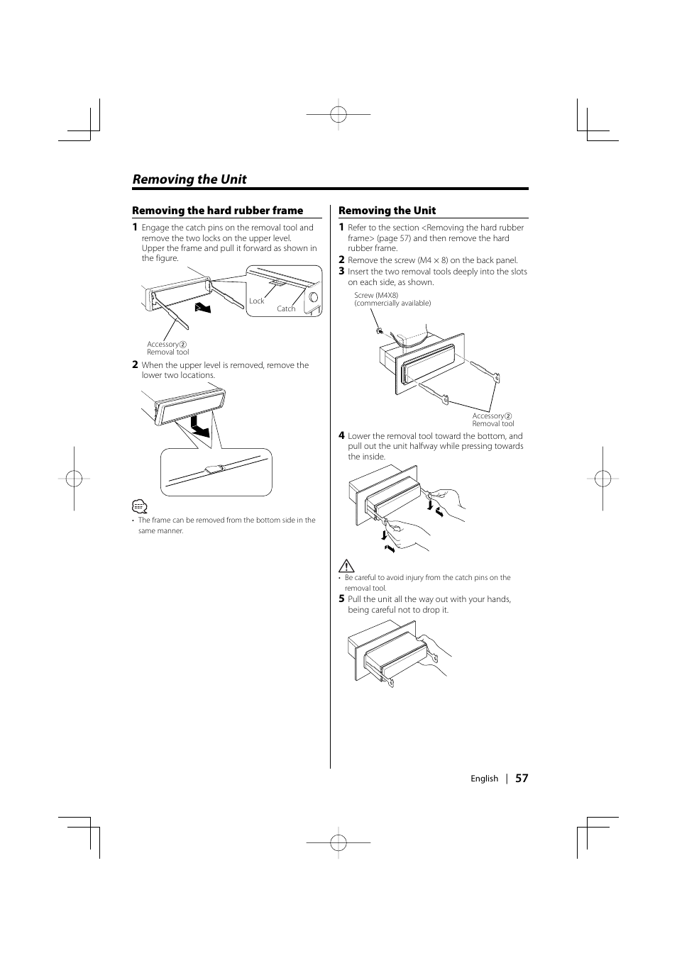 Removing the unit | Kenwood KDC-PSW9531 User Manual | Page 57 / 64