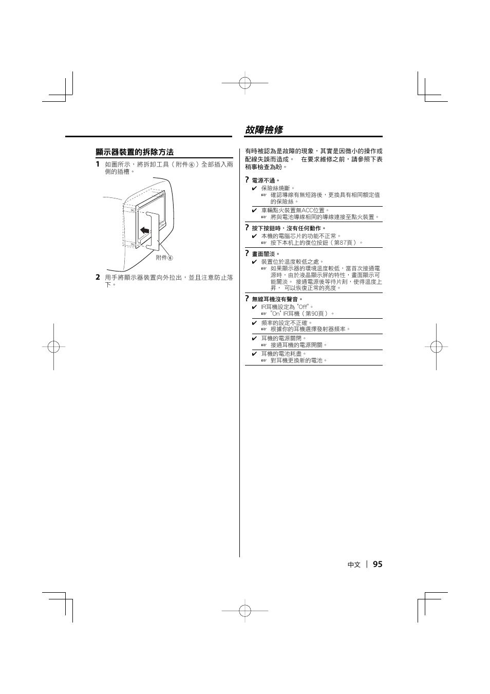 故障檢修 | Kenwood LZ-702IR User Manual | Page 95 / 96