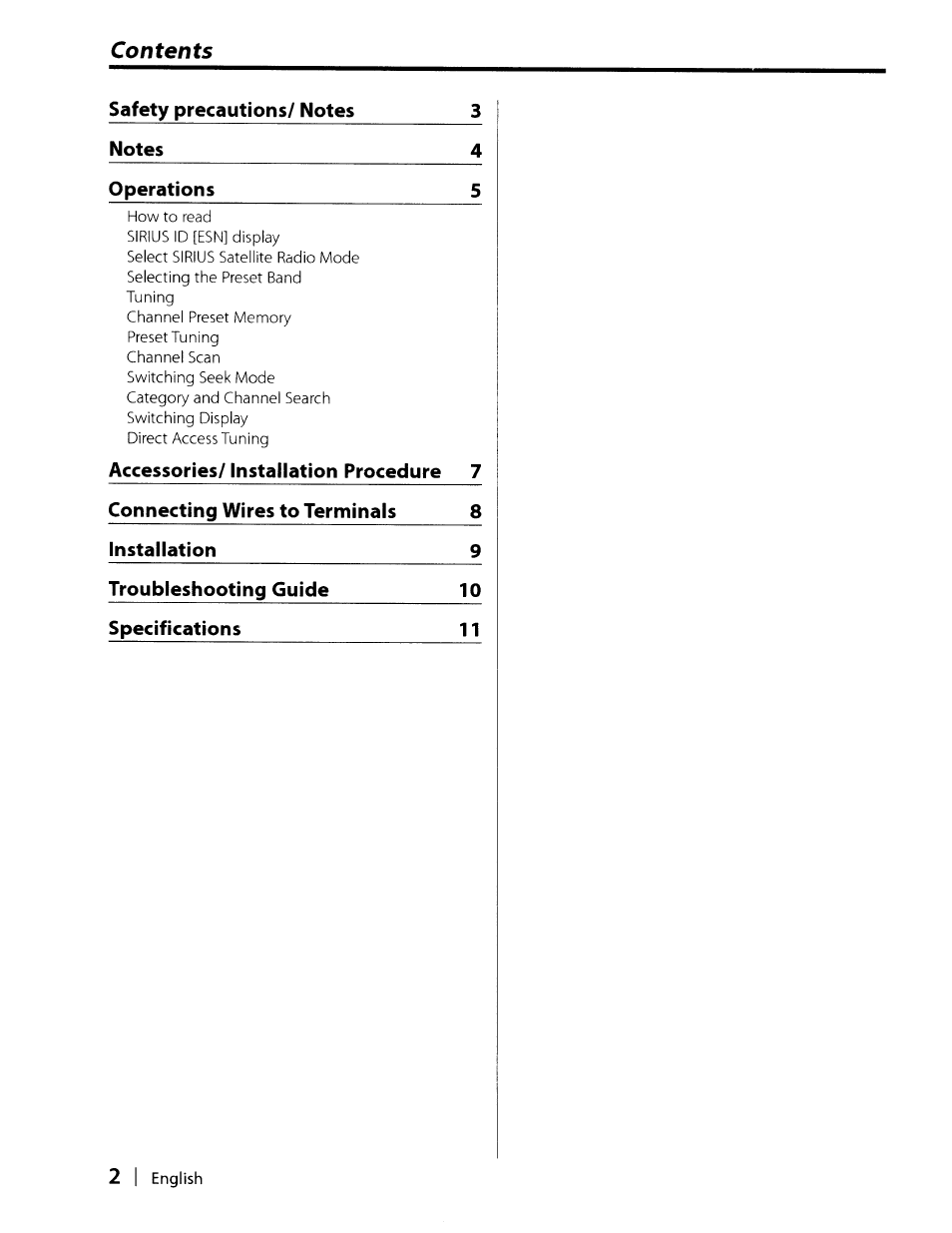 Accessories/ installation procedure 7 | Kenwood KCA-SR50 User Manual | Page 2 / 12