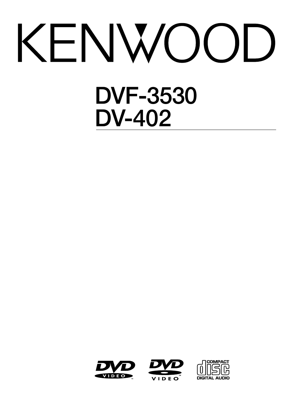 Kenwood DV-402 User Manual | 40 pages