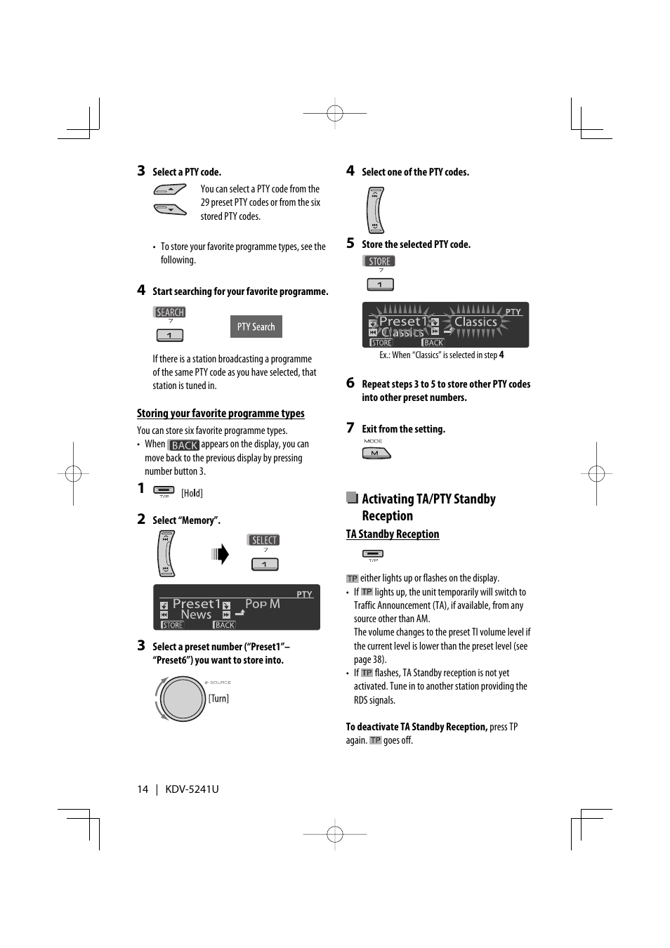 Kenwood KDV-5241U User Manual | Page 14 / 55