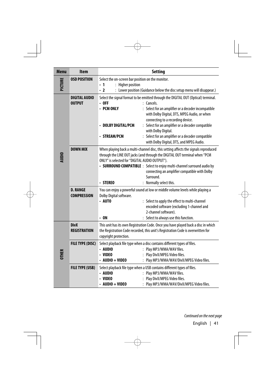 Kenwood KDV-5241U User Manual | Page 41 / 55