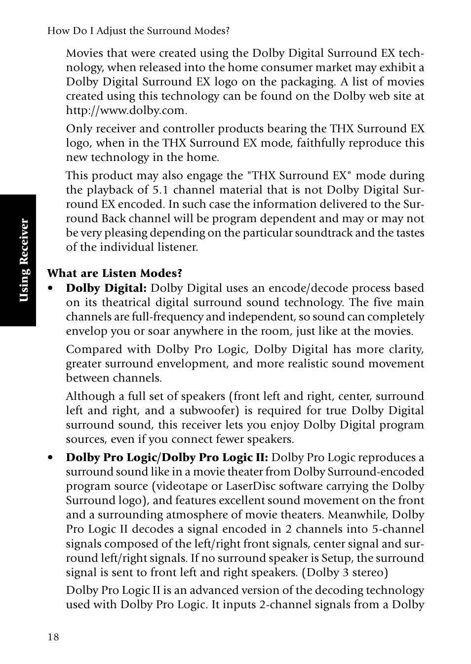 What are listen modes | Kenwood Sovereign VR-5080 User Manual | Page 26 / 88