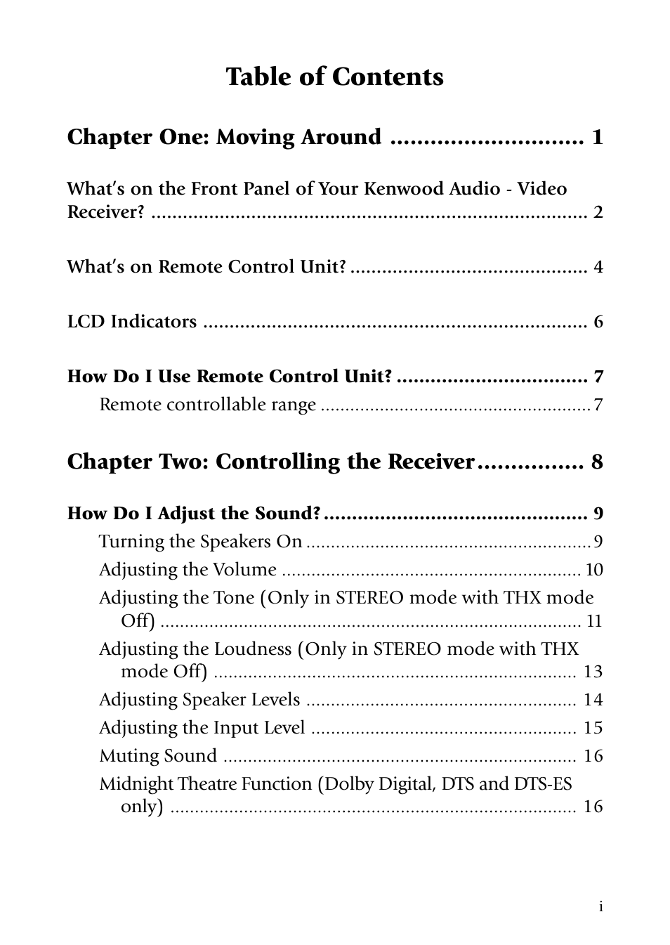 Kenwood Sovereign VR-5080 User Manual | Page 3 / 88