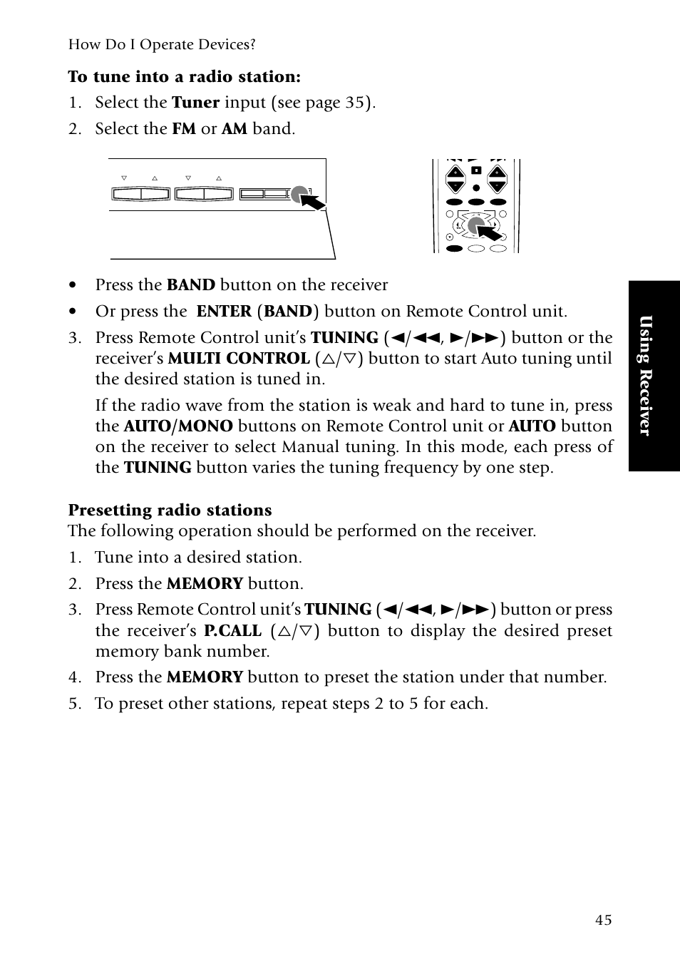 Presetting radio stations, Using r eceiv er, How do i operate devices | Kenwood Sovereign VR-5080 User Manual | Page 53 / 88