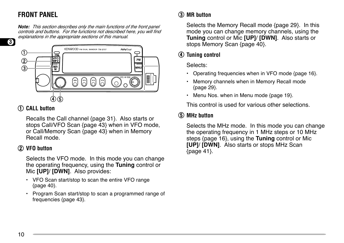 Kenwood TM-G707 User Manual | Page 16 / 84