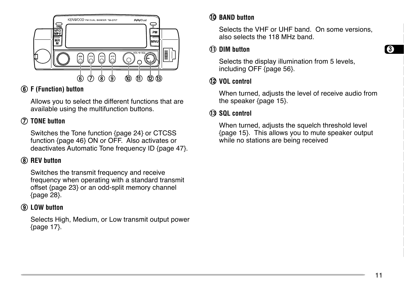 Kenwood TM-G707 User Manual | Page 17 / 84