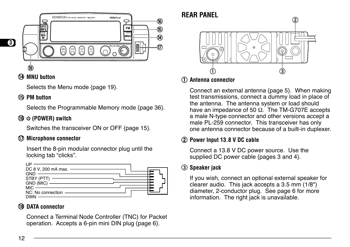 Kenwood TM-G707 User Manual | Page 18 / 84