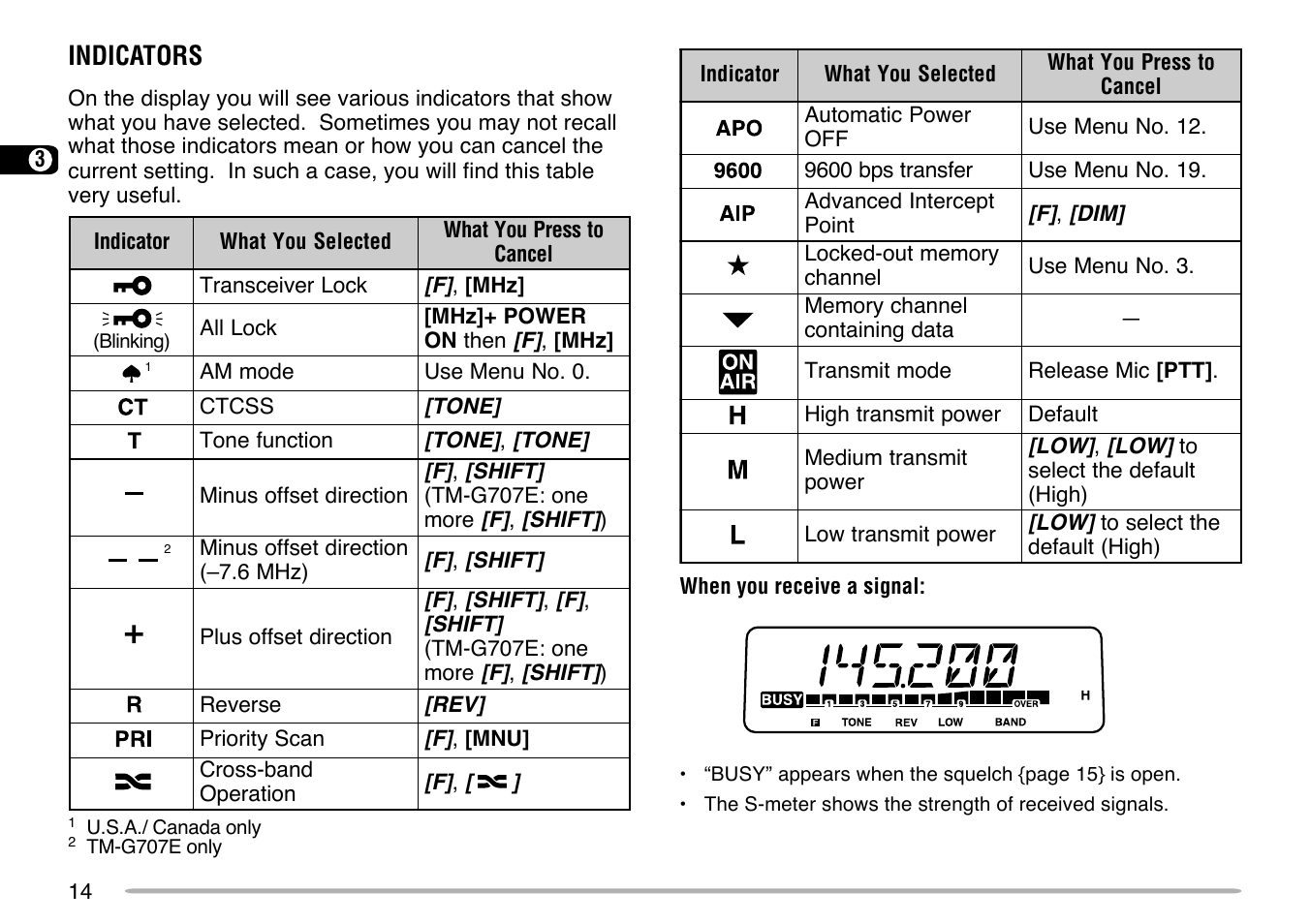 Kenwood TM-G707 User Manual | Page 20 / 84