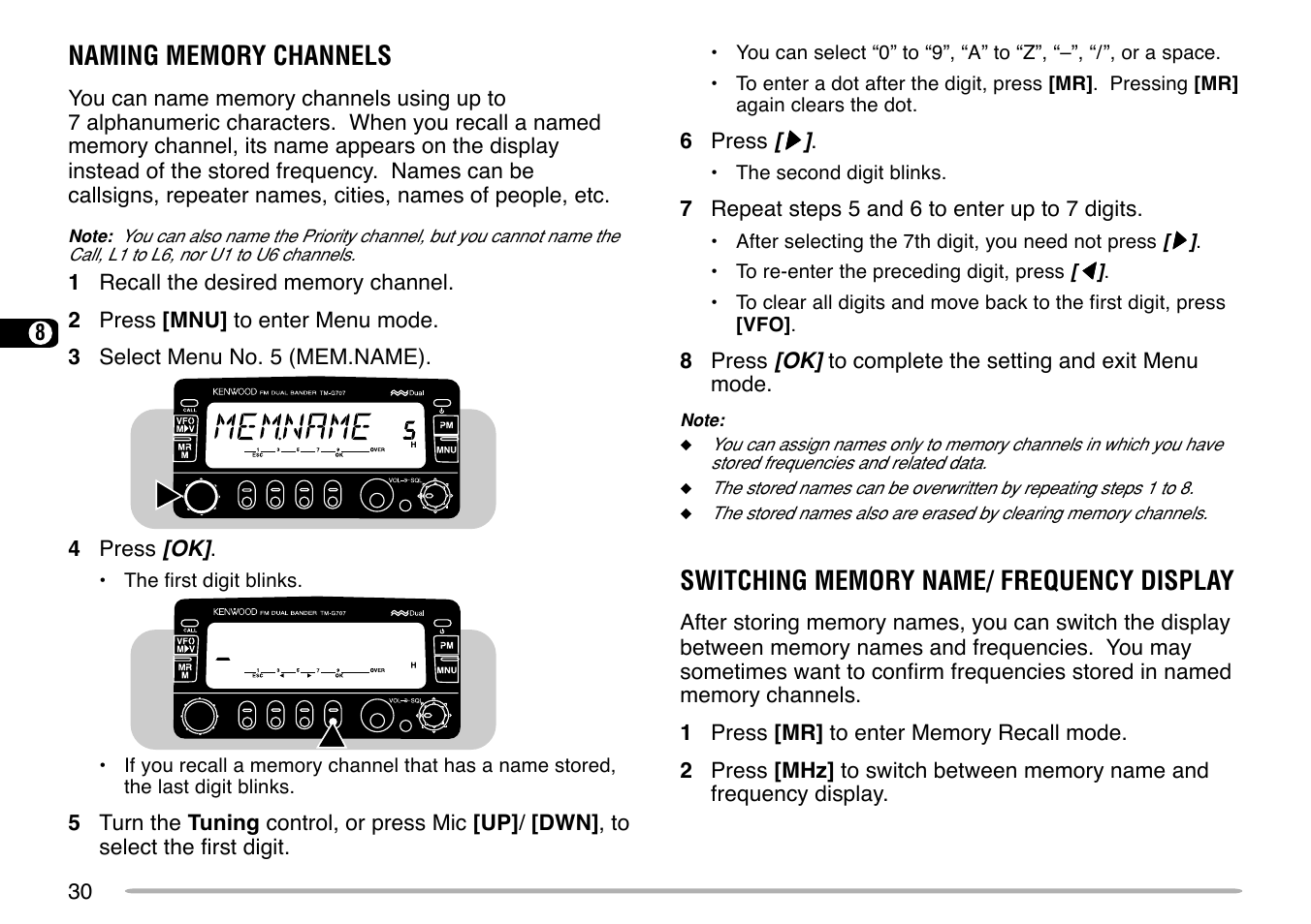 Kenwood TM-G707 User Manual | Page 36 / 84