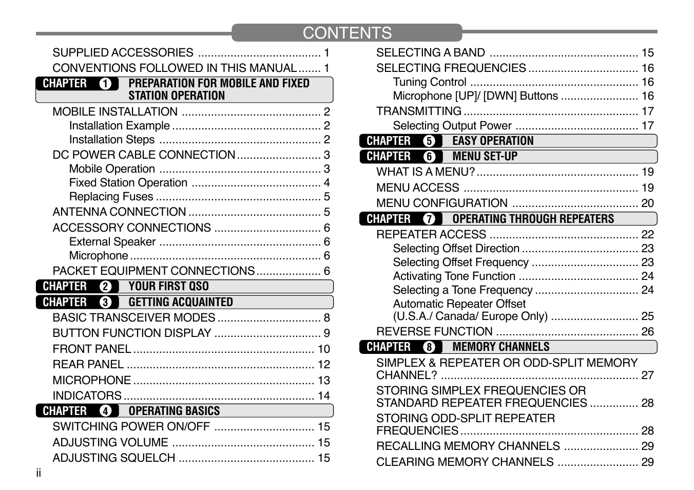 Kenwood TM-G707 User Manual | Page 4 / 84